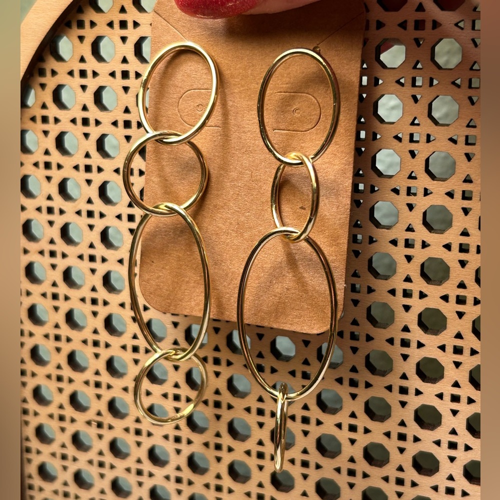 Intricate Gold Hoop Earrings 🍒